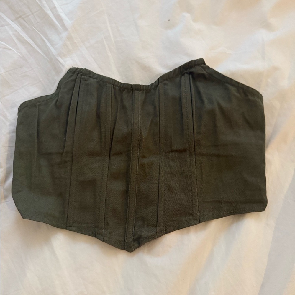 Missguided Olive Green Crop Top